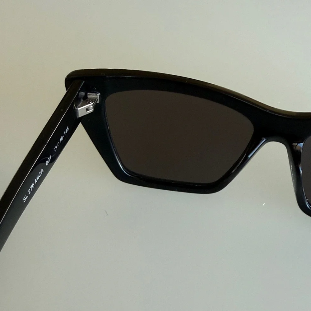 Saint Laurent SL 276 Mica Cat-Eye Sunglasses- Black - Picture 16 of 17